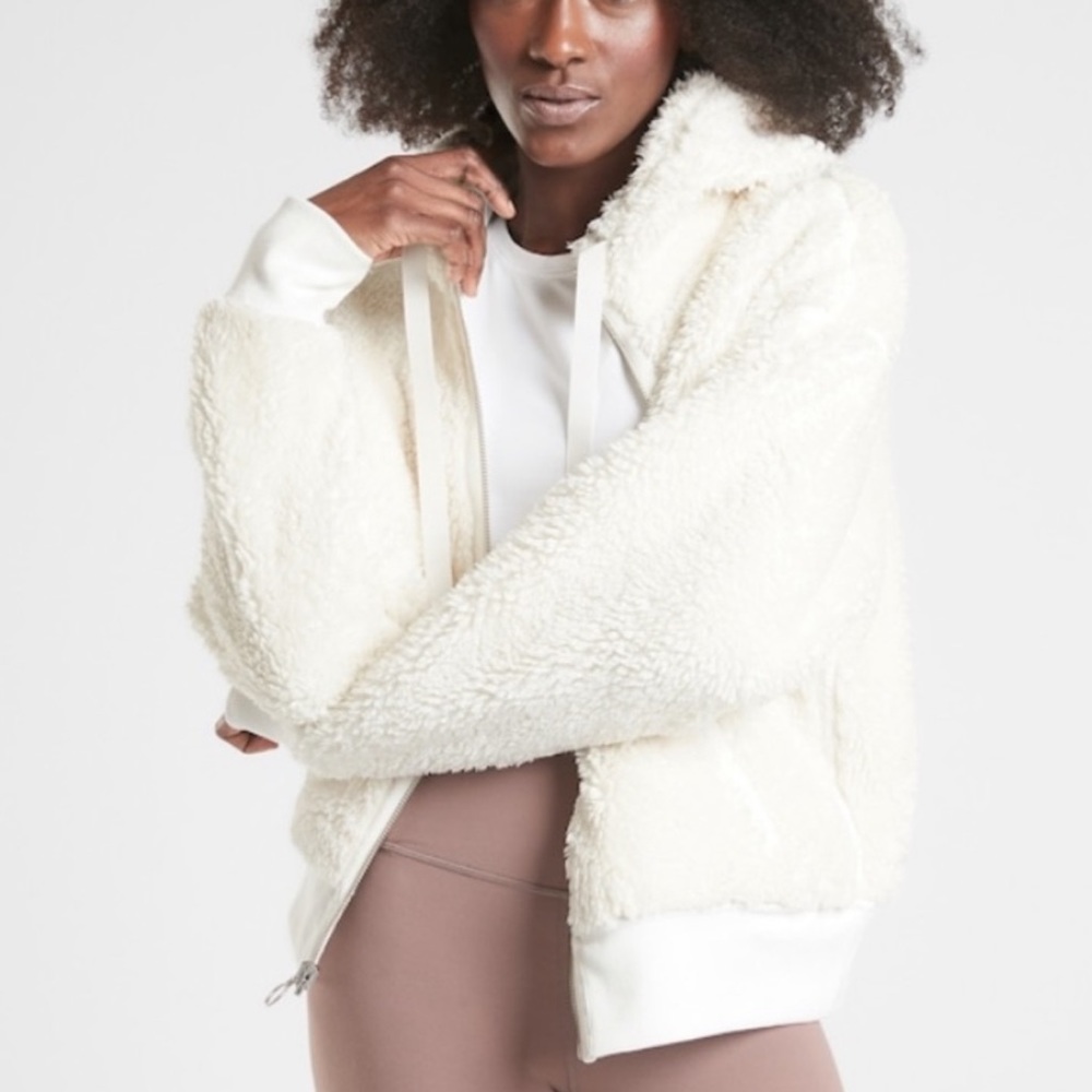 Ultra Cozy Reversible Full Zip Hooded Sherpa Jacket
